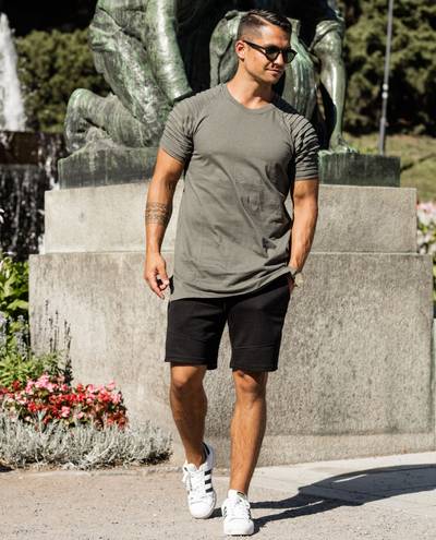 Pleat Raglan Tee Olive Urban Classics