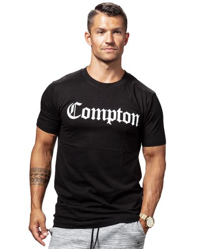 Compton Miesten Musta Printtipaita 