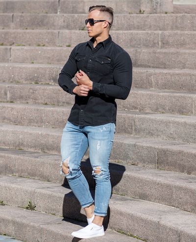 Sheridan Denim Shirt Black Jack & Jones Sheridan Denim Shirt Black Jack & Jones