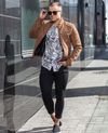 Rocky Jacket Faux Suede Cognac Jack & Jones