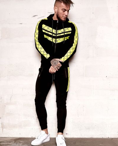 Hoodie And Pants Set 2 Pieces Neon Detail Jerone