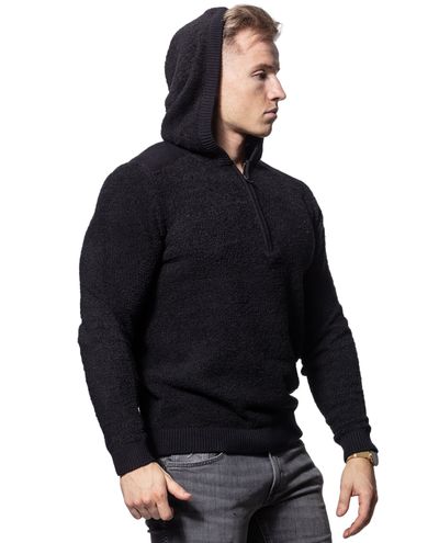 Fluffy Half Zip Black Only & Sons