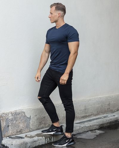 Basic O-Neck Organic Navy Jack & Jones