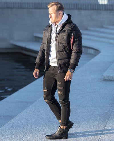 MA-1 Back Print Puffer Black Alpha Industries
