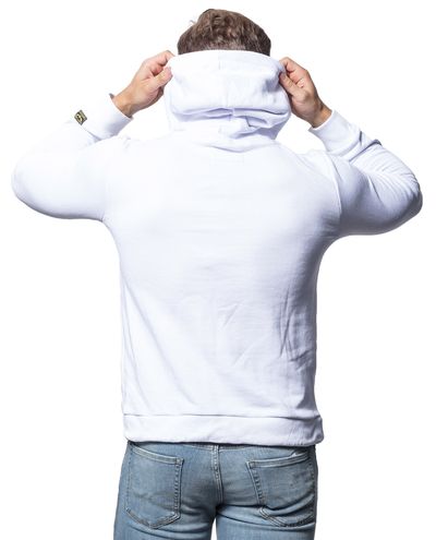 Detailed Hoodie White Rusty Neal