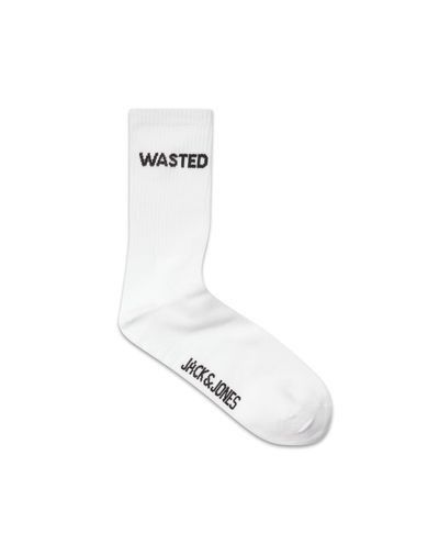 Tennis Sock White Text 5Pack Jack & Jones