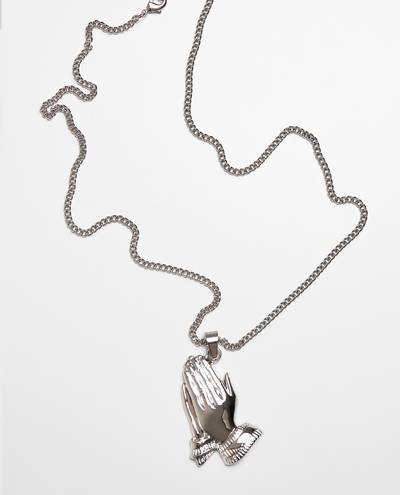 Pray Hands Necklace Silver Tone Urban Classics