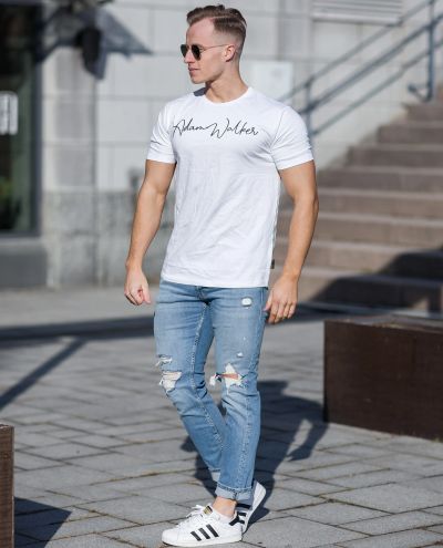 Logo T-Shirt White Adam Walker