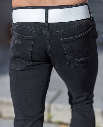 Liam Leather Belt White Jerone