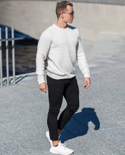 Valkoinen Neulepaita Brave Soul Valkoinen Neulepaita Brave Soul