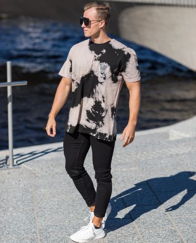 Batiikkivärjätty T-Paita T-Shirt Brave Soul