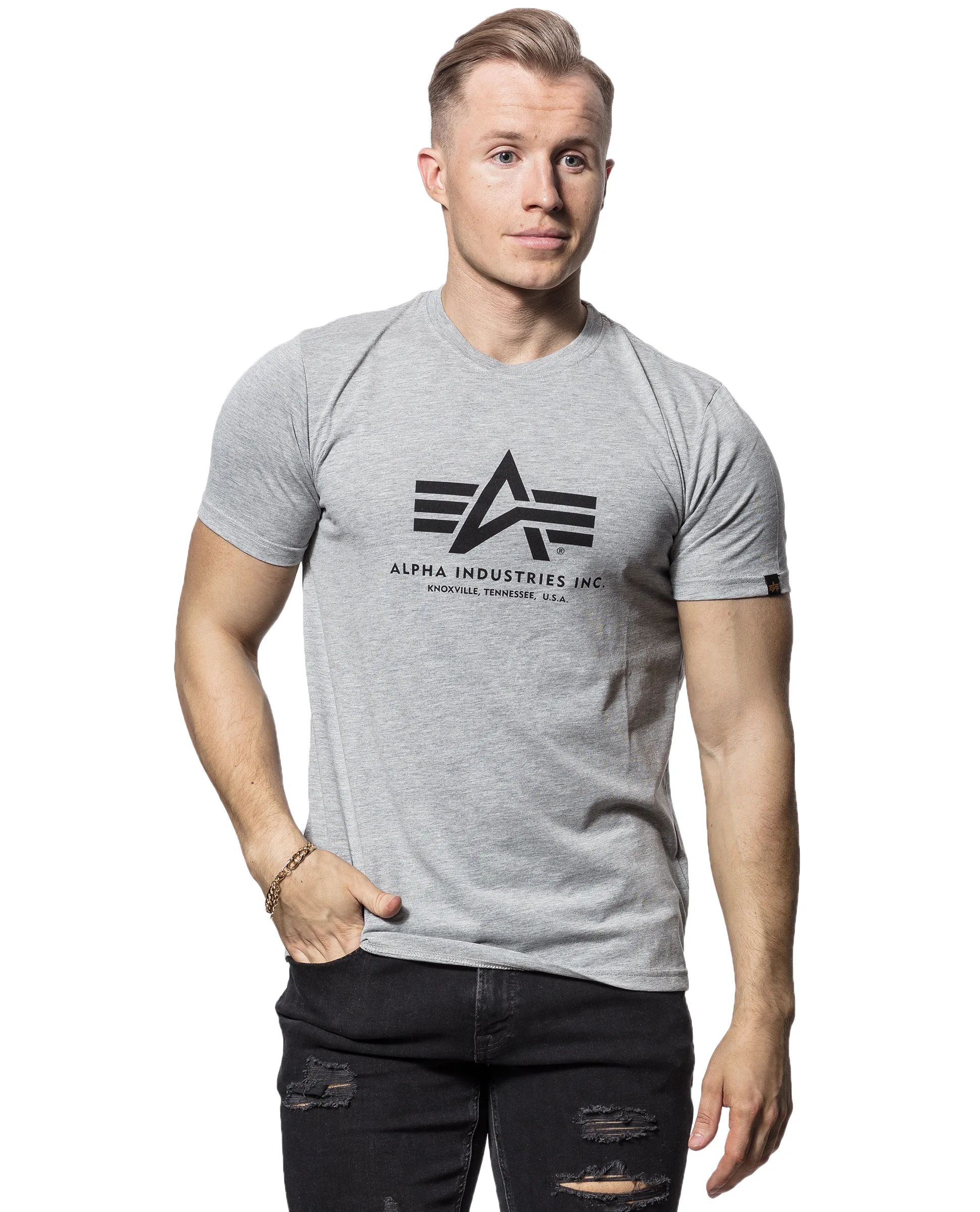 Gray T-Shirt Basic Industries Alpha