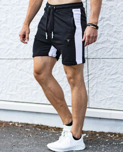 College Shorts Black With White Pannels Rusty Neal