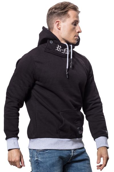 Logo Printed Hoodie Black Rusty Neal