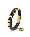 Spirit Leather Bracelet Stainless Steel Gold Serasar