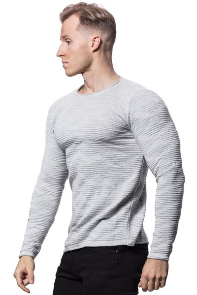 Structured  Gray Light Knit Carisma