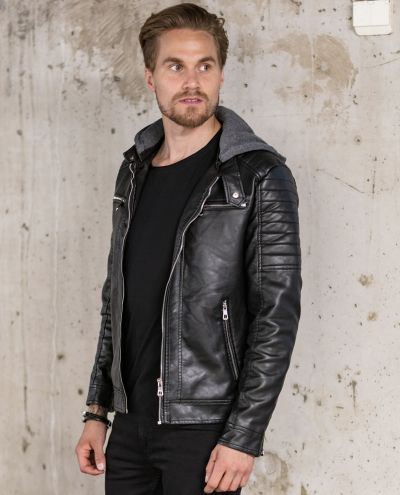 Hupullinen Miesten Keinonahkatakki Jerone
