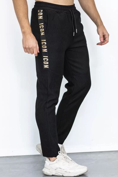 Golden Embroided Icon Structured Pants Jerone