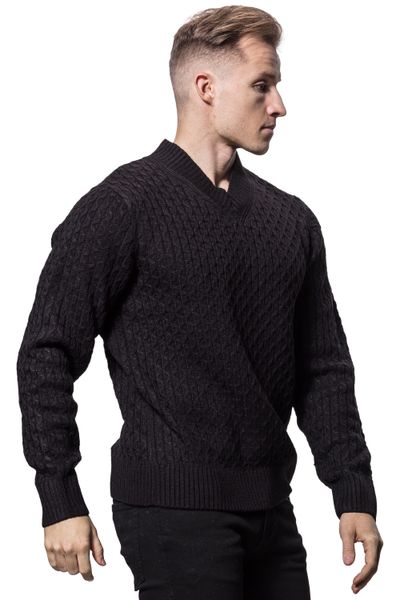 Musta V-kaula-aukkoinen rento neule Jack & Jones