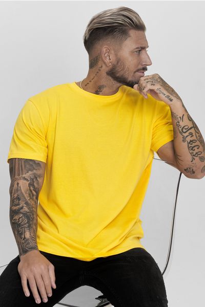 Yellow Solid T-Shirt Jerone