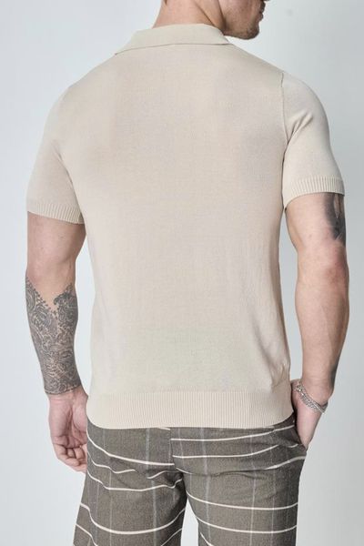 Ohut neulottu poolopaita beige FRILIVIN