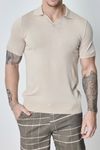 Ohut neulottu poolopaita beige FRILIVIN
