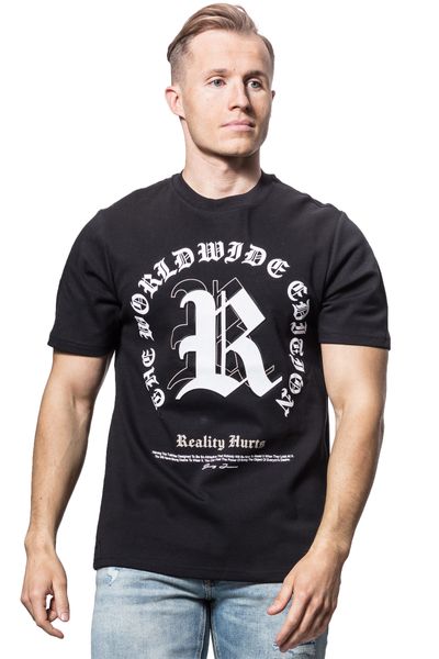Reality Hurts Embroided T-Shirt Black Jerone