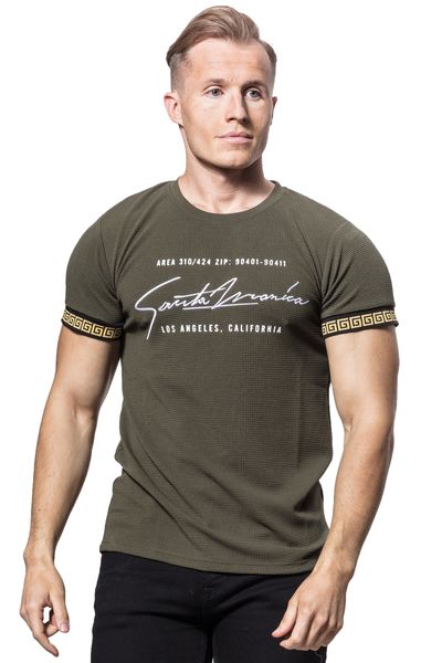 Structured Olive T-Shirt Gold Jerone