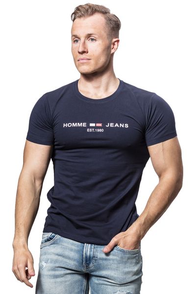 Homme Jeans T-Shirt Navy Jerone