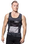 Lost Printed Tank Navy Zipper Detail Jerone