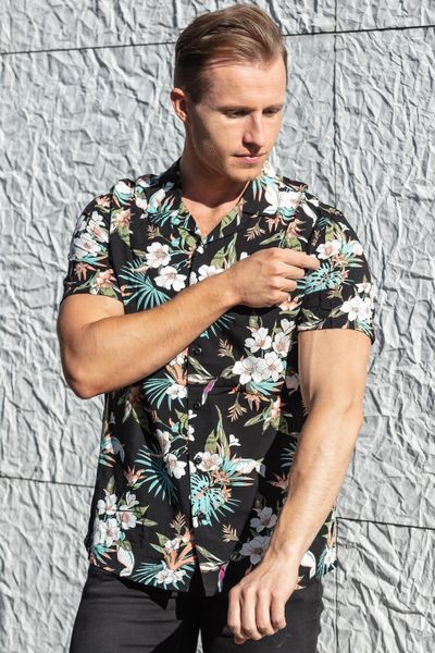 Viscose Floral Resort Shirt Urban Classics Viscose Floral Resort Shirt Urban Classics