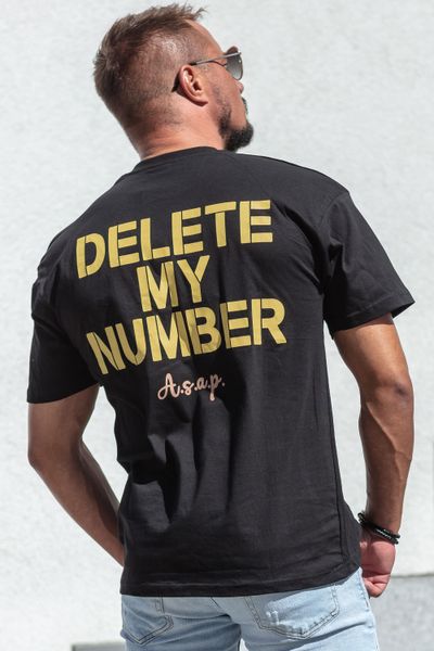 Delete My Number Musta T-paita AARHON