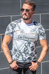 Les Designers t-paita foililla ja strasseilla Jerone