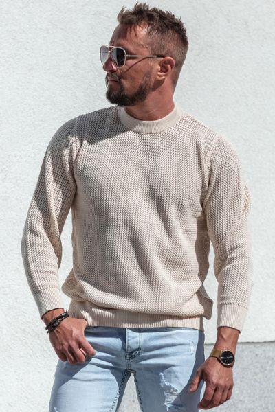 Crochet Knit Round Neck Sweater AARHON Crochet Knit Round Neck Sweater AARHON