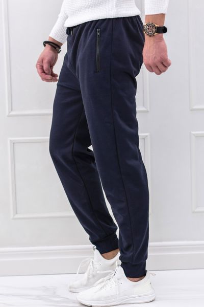 Siniset vetoketjulliset Basic Collegehousut JERONE