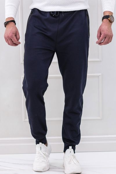 Siniset vetoketjulliset Basic Collegehousut JERONE