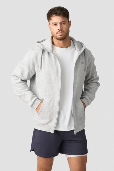 Harmaa vetoketjullinen huppari ICANIWILL