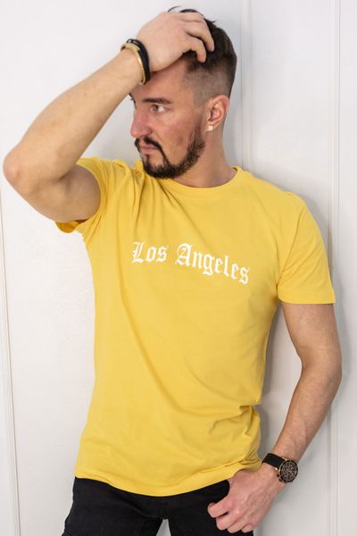 Los Angeles kirkkaankeltainen t-paita  Mister Tee