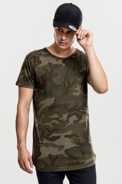 miesten vihreä camokuvioitu t-paita