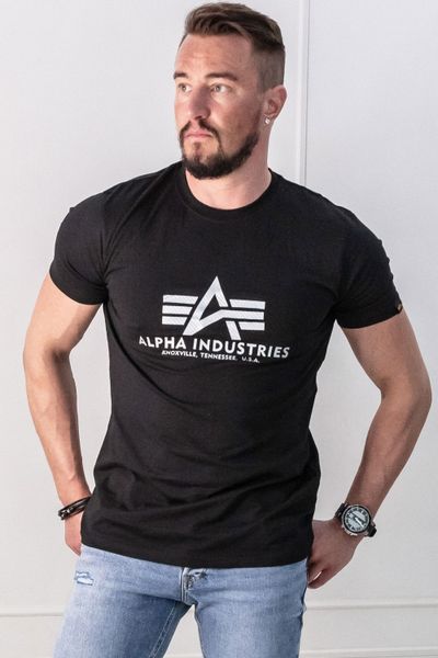 Basic Carbon Silver Black T-Shirt Alpha Industries Basic Carbon Silver Black T-Shirt Alpha Industries