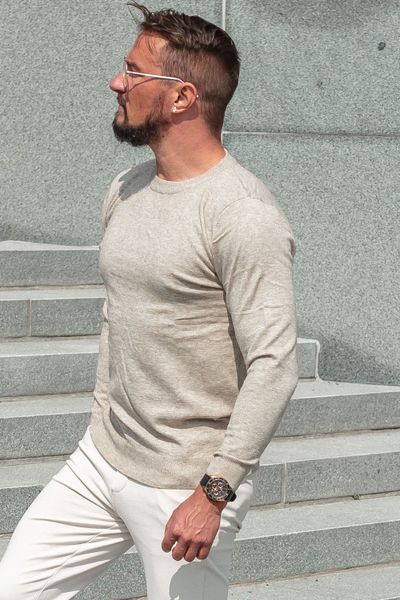 Cashmere touch beige neule JERONE