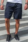 Tummansiniset miesten collegeshortsit