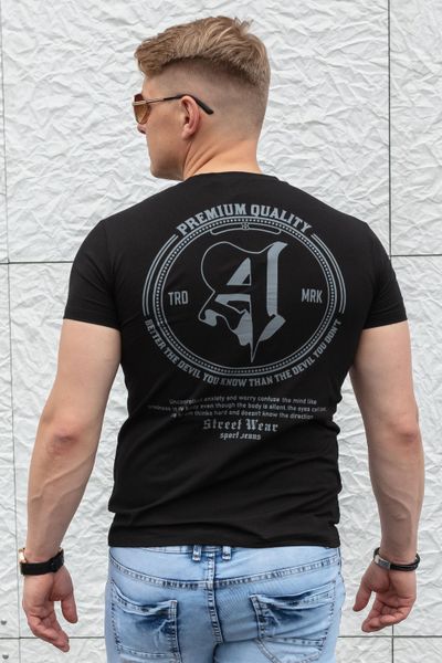 Musta selkäprinttipaita AARHON Musta selkäprinttipaita AARHON