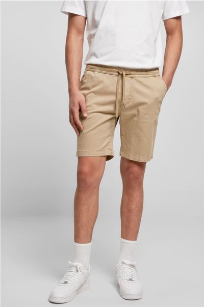 Beiget joustavat twillishortsit URBAN CLASSICS