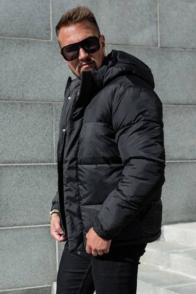 Union Puffer musta takki Jack & Jones Union Puffer musta takki Jack & Jones