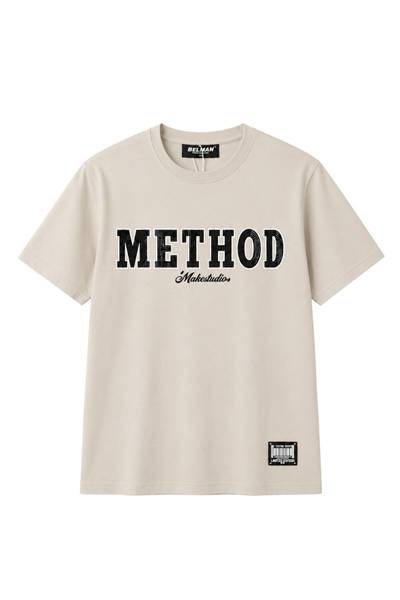 Method T-paita beige strasseilla JERONE