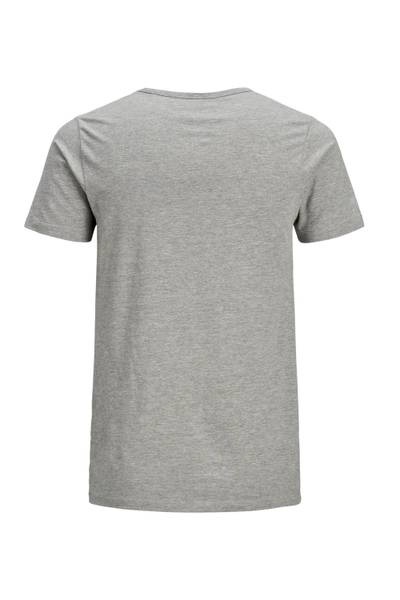 Basic V-Neck T-Shirt Gray Jack & Jones