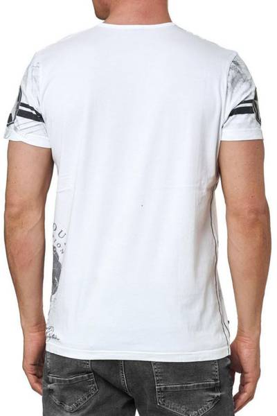 Valkoinen printattu t-paita RUSTY NEAL