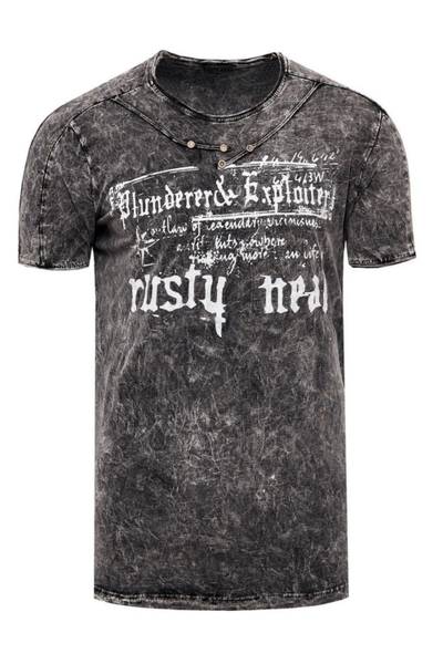 Musta pesty t-paita printillä RUSTY NEAL