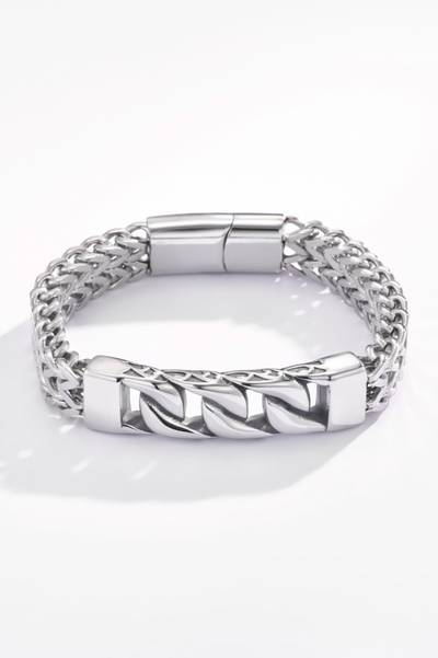 Hopeanvärinen rannekoru laatalla JERONE JEWELLERY